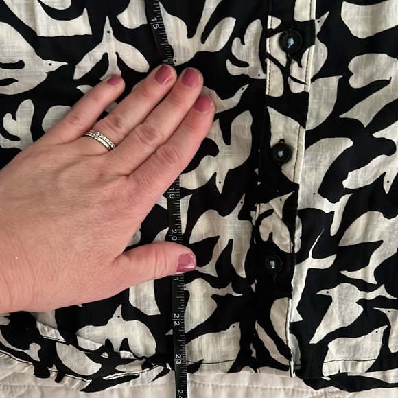 Anthropologie Danielle Kroll Blouse - XS bird print doves 100% cotton - Picture 12 of 16